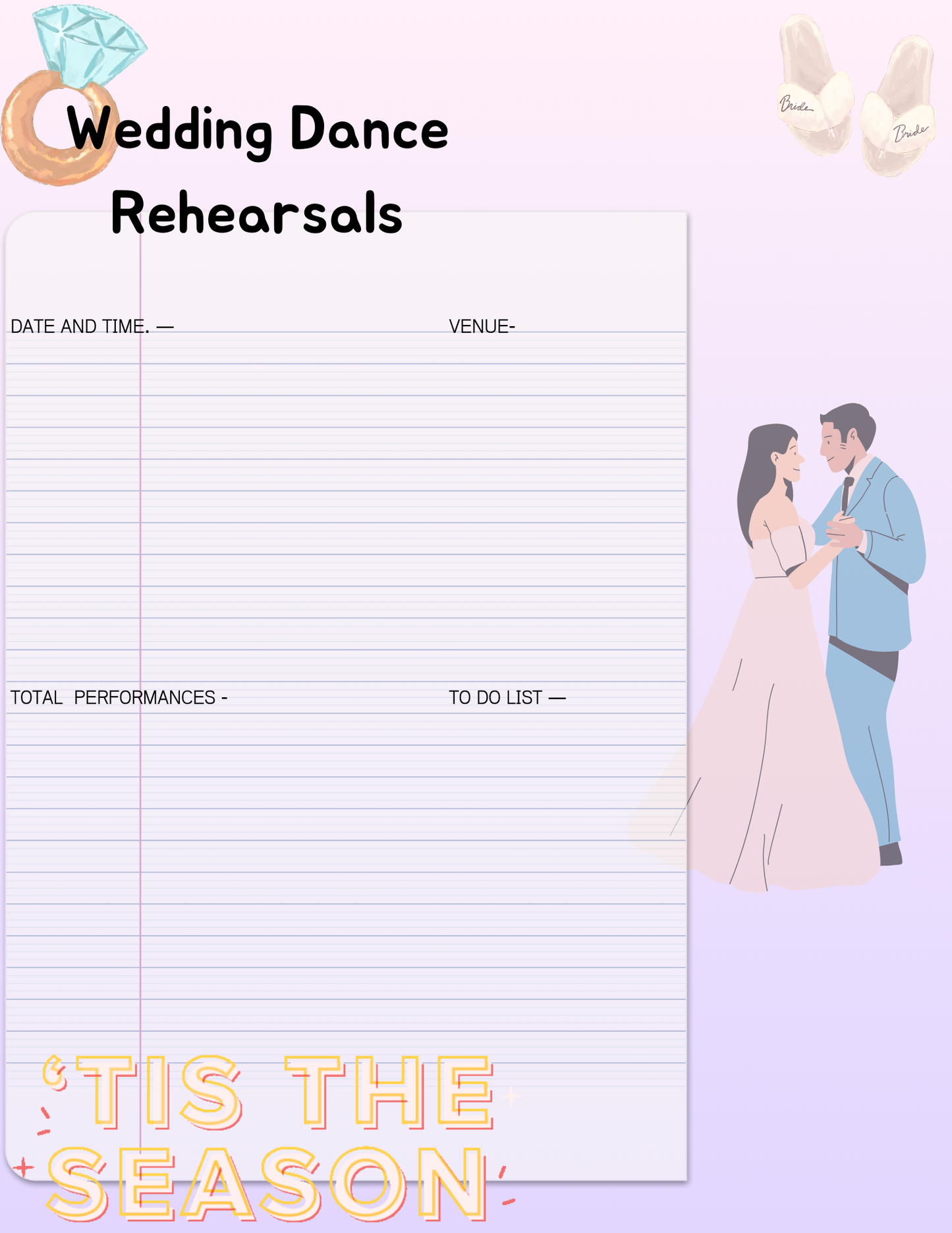 Bride to be planner